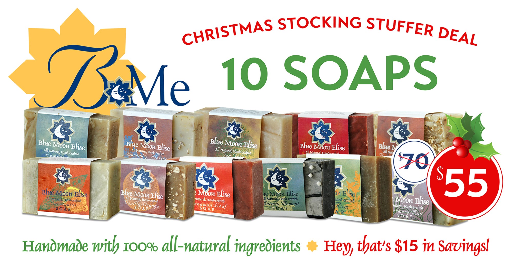 10 Bars of BMe Soap ($15 Off)