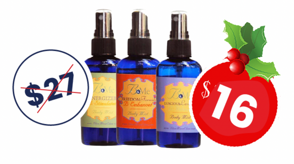 Top 3 Travel Body Misters- Freedom Formula, Lavender & Energizer